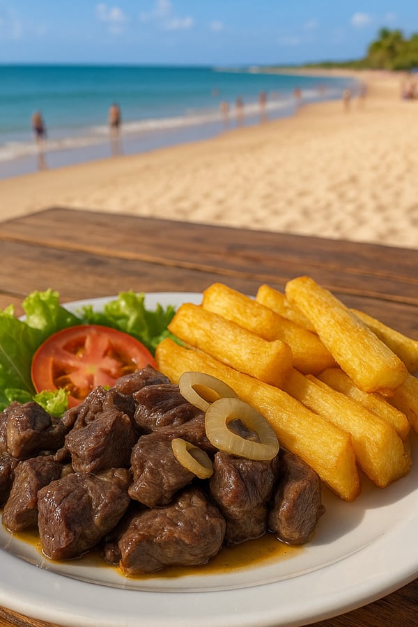 Restaurante Frutos do Mar Pipa - Carne de Sol e Macaxeira frita